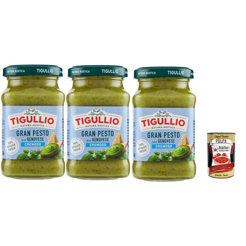 Star Tigullio GranPesto Cremoso Pesto alla Genovese mit Basilikum, cremig Sauce, Glutenfrei 3x190g Original italienisch