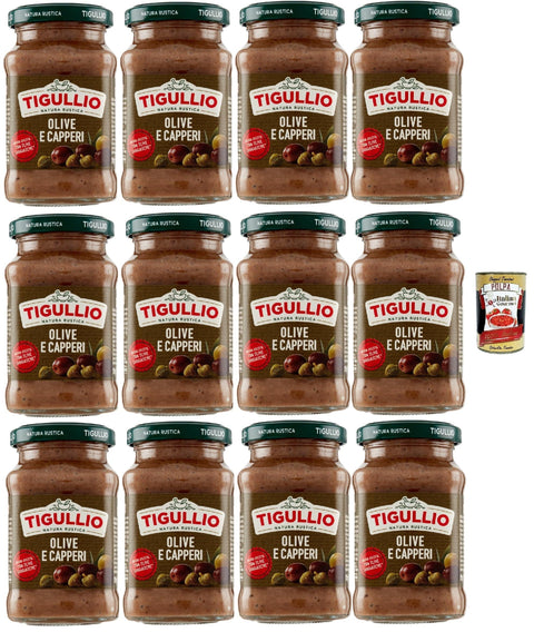 Star Tigullio GranPesto Pesto Olive mandorle Oliven & Mandeln 12x 190g Sauce Soße Original italienisch inkl. Italian Gourmet Polpa 400g