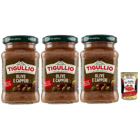 Star Tigullio GranPesto Pesto Olive mandorle Oliven & Mandeln 3x 190g Sauce Soße Original italienisch inkl. Italian Gourmet Polpa 400g