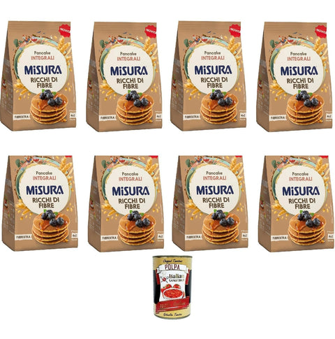 Misura Fibrextra Pancake Integrali 200g, Vollkornpfannkuchen 8x 200g inkl. Italian Gourmet polpa 400gr Original italienisch