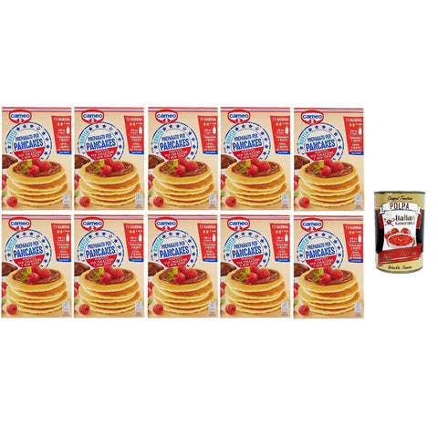 Cameo Pancake-Backmischung, 10er Pack, 250g pro Packung Original italienisch inkl. Italian Gourmet Polpa 400g