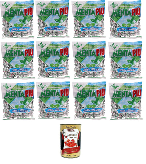 La Giulia Caramelle mentapiu latte e menta Minzbonbons plus Milch und Minze 12x 300gr inkl. Italian Gourmet polpa 400g Original italienisch