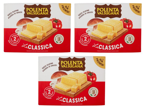 Polenta valsugana La Classica Fertiggericht mit 100% italienischem Mais 1200g Packung 3x Original italienisch