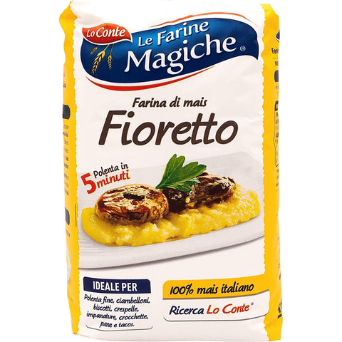 Lo conte Le Farine Magiche Mehl Farina Di Mais Fioretto Maismehl für Polenta 6x 1kg Original italienisch