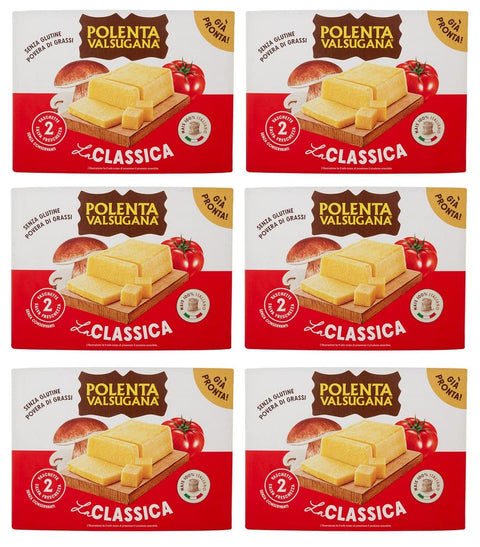 Polenta valsugana La Classica Fertiggericht mit 100% italienischem Mais 1200g Packung 6x Original italienisch