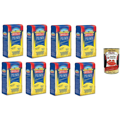 Divella INSTANT POLENTA MEHL GR.500 8x Original italienisch inkl. Italian Gourmet Polpa 400g