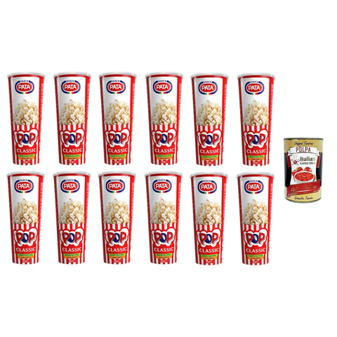 Pata Pop Classic Popcorn Non fritti Nicht frittiertes Popcorn 12x35g Original italienisch
