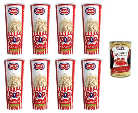 Italian Gourmet E.R. Popcorn Pata Pop Classic- Popcorn Non fritti Nicht frittiertes Popcorn 8x35gr + Italian Gourmet Polpa 400g 8032804040014