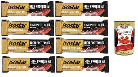 Italian Gourmet E.R. Proteinriegel Isostad Barretta Hig Protein 30% Cioccolato Proteinreicher 30 %-Schokoriegel 8x 55gr + Italian Gourmet polpa 400g 8032804040014