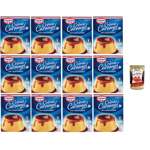 Cameo Crème Caramel Mix mit karamellisiertem, leicht zuzubereitendem Dessert 12x200g Original italienisch Pudding- & Dessertpulver