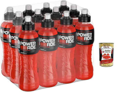 Italian Gourmet E.R. Regenerationsgetränke Powerade Blood orange isotonisches Sportgetränk 12 x 500ml + Italian Gourmet polpa 400g