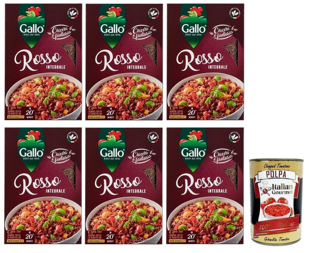 6x Riso Gallo Riso Rosso Integrale,Vollkorn Roter Reis,100% Italienisc ...