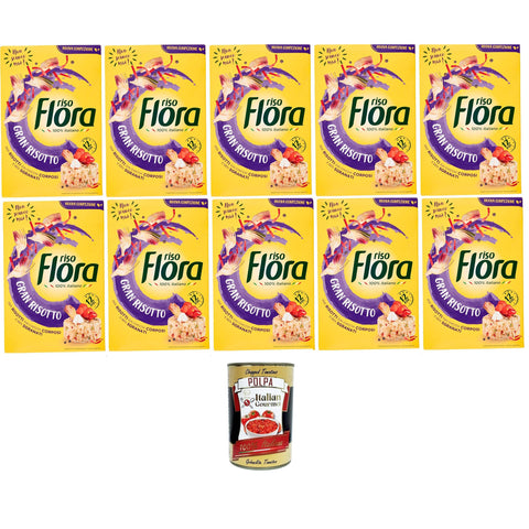 Flora Riso Gran Risotto, für Risottos mit vollmundigen und gut geschälten Körnern 10x1kg Original italienisch Reis
