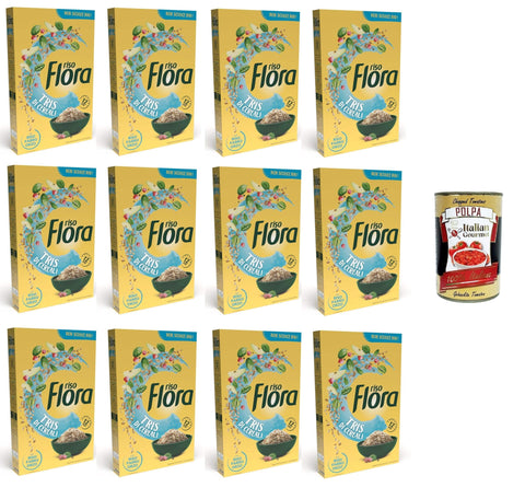 Italian Gourmet E.R. Reis Flora Riso Tre Cereali Riso,Orzo,Farro Drei Getreidereis, Gerste, Dinkel 12x800gr + Italian Gourmet polpa 400g 8032804040014