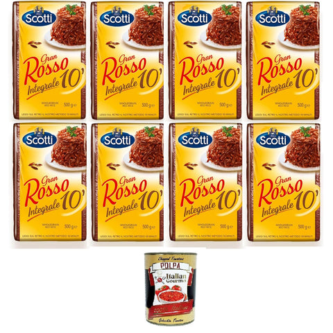 Riso Scotti Gran Rosso Integrale 10' Rotbrauner Reis 8x500g Original italienisch