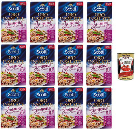 Italian Gourmet E.R. Reis Riso Scotti Oro Insalate Con Jasmine, Risi D'Oriente Reissalate mit Jasmin, Risi D'Oriente 12x800gr + Italian Gourmet polpa 400g 8032804040014