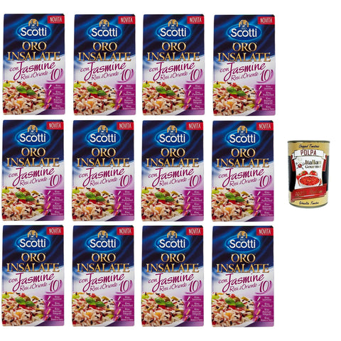 Riso Scotti Oro Insalate Con Jasmine, Risi D'Oriente Reissalate mit Jasmin, Risi D'Oriente 12x800gr inkl. Italian Gourmet polpa 400g Original italienisch