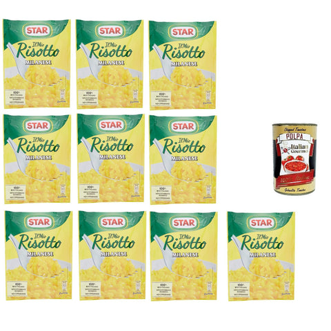 Star Risotto cremoso alla milanese cremiges Reis mit Safran 100% Fertiggerichte 10x 175g inkl. Italian Gourmet polpa 400g Original italienisch