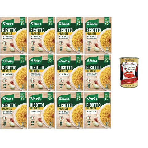 Knorr Risotto Alla Milanese, fertiges Risotto mit natürlichen Zutaten 12x175g Original italienisch Reis
