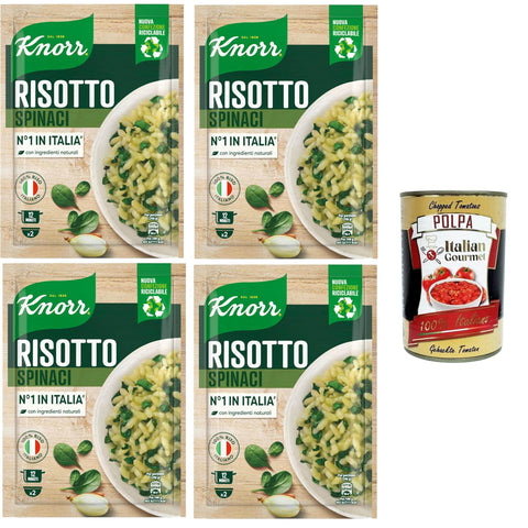 Knorr Risotto mit Spinat, Fertigrisotto mit natürlichen Zutaten 4x175g Original italienisch Reis