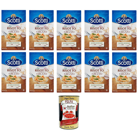 Riso Scotti Risotti Selection Risotto Lavorato a Grezzo Risotti Selection Reis Roh verarbeitetes Risotto 10x1kg Original italienisch
