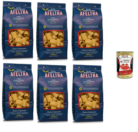 Italian Gourmet E.R. Reiswaffeln Afeltra Pasta di Gragnano I.G.P Paccheri I.G.P. Grießnudeln 6x 500gr + Italian Gourmet polpa 400g 8032804040014