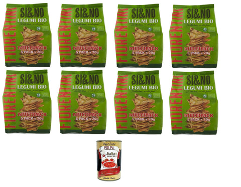 Italian Gourmet E.R. Reiswaffeln Fiorentini Si & No Mini gallette di mais con legumi Mini-Maiskekse mit Hülsenfrüchten 8x100gr + Italian Gourmet polpa 400g 8032804040014