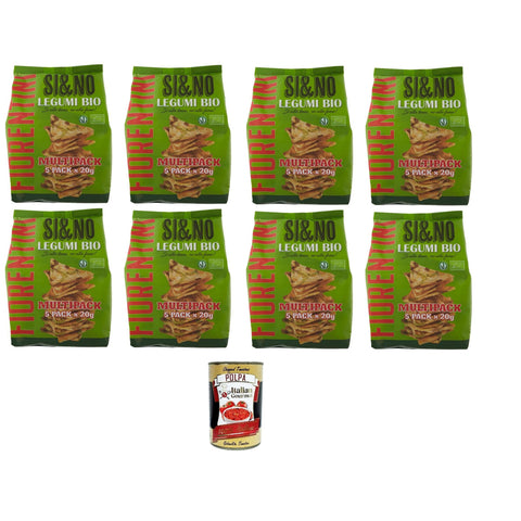 Fiorentini Si & No Mini gallette di mais con legumi Mini - Maiskekse mit Hülsenfrüchten 8x100gr inkl. Italian Gourmet polpa 400g Original italienisch
