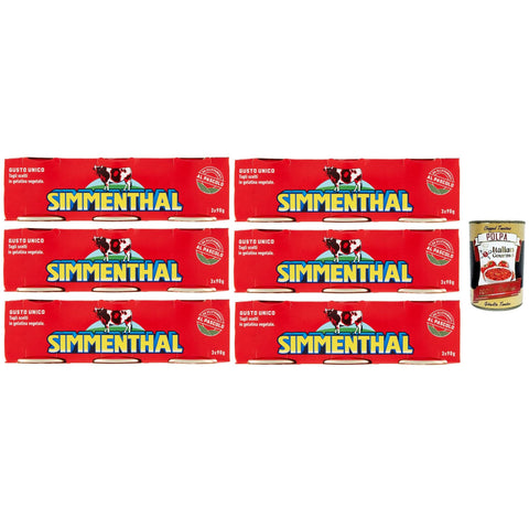 Simmenthal carne in scatola, Rindfleisch in Aspik 100% Fleisch Aspikfleisch 3x90g Original italienisch Feinkost