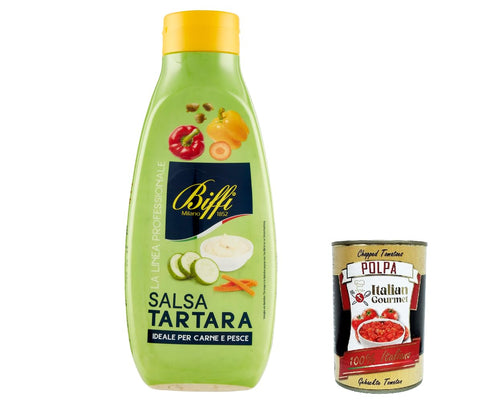 Italian Gourmet E.R. Salsas 6x Biffi Linea professionale Salsa tartara, gehackte Gemüsesauce 800g + Italian Gourmet polpa 400g 8009320044154