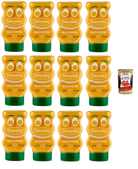 Mayonnaise-Sauce 12x 250 ml 100% natürliche Zutaten Original italienisch inkl. Italian Gourmet Polpa 400g