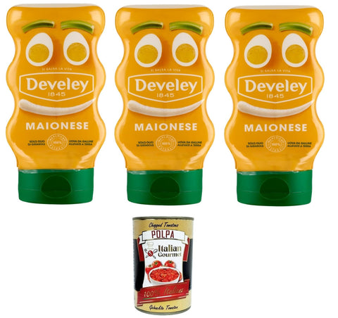 Mayonnaise-Sauce 3x 250 ml 100% natürliche Zutaten Original italienisch inkl. Italian Gourmet Polpa 400g