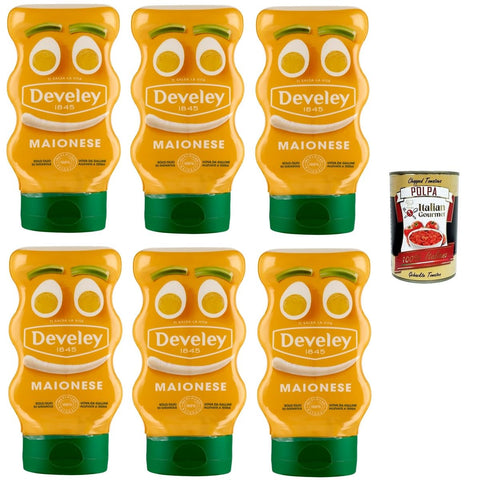 Mayonnaise-Sauce 6x 250 ml 100% natürliche Zutaten Original italienisch inkl. Italian Gourmet Polpa 400g