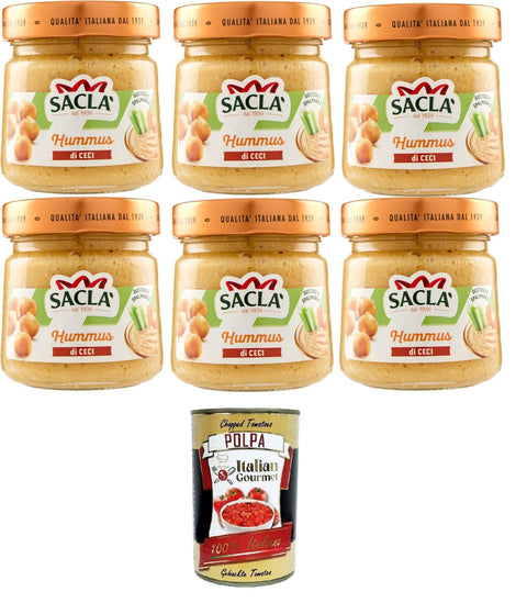 Italian Gourmet E.R. Salsas Saclà Salsa Hummus di Ceci Saclà Kichererbsen-Hummussauce 6x212gr + Italian Gourmet polpa 400g 8032804040014