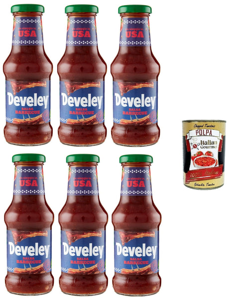Italian Gourmet E.R. Salsas Salsa Barbecue Souce Glasflasche 6x 250 ml+ Italian Gourmet polpa 400g 8032804040014