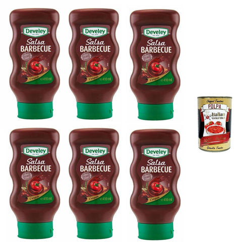 Italian Gourmet E.R. Salsas Salsa Barbecue Top Down Barbecue-Sauce 6x 410ml+ Italian Gourmet polpa 400g 8032804040014