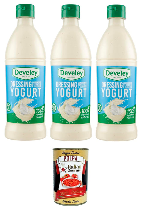 Italian Gourmet E.R. Salsas Salsa Dressing Yogurt Joghurt-Dressing-Sauce 3x500ml + Italian Gourmet polpa 400g