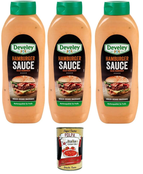 Italian Gourmet E.R. Salsas Salsa Hamburger Squeeze Sauce 3x 875 ml+ Italian Gourmet polpa 400g 8032804040014