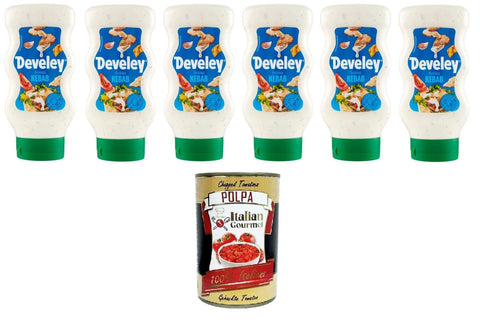 Italian Gourmet E.R. Salsas Salsa Kebab Senza Glutine,Glutenfreie Kebabsauce 6x410ml + Italian Gourmet polpa 400g 8032804040014