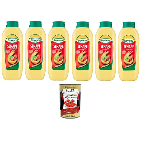 Salsa Senape Delicata Zarte Senfsauce TOPDOWN 6x 875ml Original italienisch inkl. Italian Gourmet Polpa 400g
