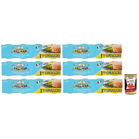 AS do Mar Tonno al Naturale, Natürlicher Thunfisch mit Vollsalz 24x80g Original italienisch Feinkost
