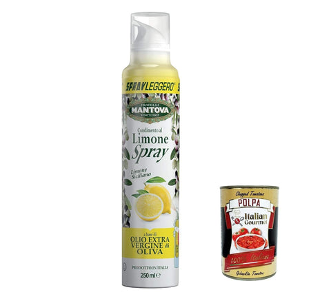 SPRAYLEGGERO Natives Olivenöl Extra Aromatisiert mit Zitrone durch die Praktische Sprühflasche Können Sie bis zu 3x250ml Original italienisch Sauce