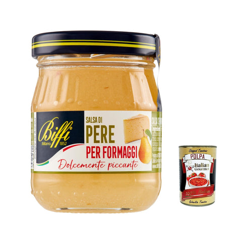 Biffi Salsa di Pere per Formaggi, Birnen Senfsauce für Käse 6x100g Original italienisch