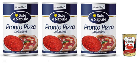 Italian Gourmet E.R. Saucen & Marinaden O' Sole e Napule Polpa pronto pizza O' Sole e Napule Polpa Fertigpizza 3x 4050 gr+ Italian Gourmet polpa 400g 8032804040014