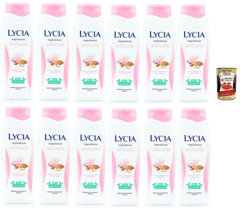 Lycia bagnodoccia setificante Olio di Mandorla e Orchidea, Mandelöl und Orchidee Schaumbäder Bades bath shower foam 12x 750 ml Original italienisch inkl. Italian Gourmet Polpa 400g