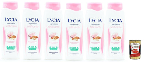 Lycia bagnodoccia setificante Olio di Mandorla e Orchidea, Mandelöl und Orchidee Schaumbäder Bades bath shower foam 6x 750 ml Original italienisch inkl. Italian Gourmet Polpa 400g