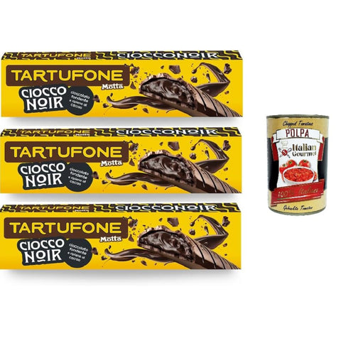 motta Tartufone Ciocco Noir Barra di Cioccolato Fondente Ciocconoir con Ripieno al Cacao Tartufone Ciocco Noir 3x150g Original italienisch Getränk