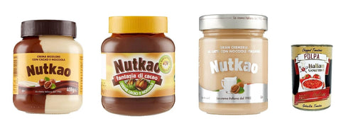 Italian Gourmet E.R. Schokoladenaufstrich Nutkao Testpaket Crema Bicolore, Bianca and Cacao,Nocciole e Vaniglia,Streichfähige Creme Kakao mit Haselnüssen und Vanille, Glas + Italian Gourmet polpa 400g 8008245004434