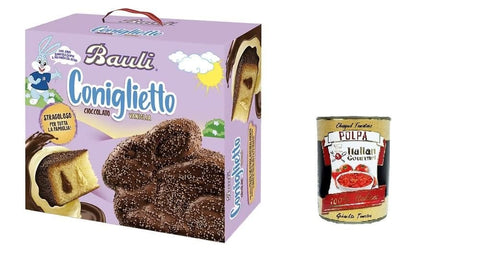 Bauli Coniglietto Cioccolato & Vaniglia stragoloso per tutta la famiglia Chocolate & Vanilla Extravaganza Hase für die ganze Familie 650 g inkl. Italian Gourmet polpa 400g Original italienisch