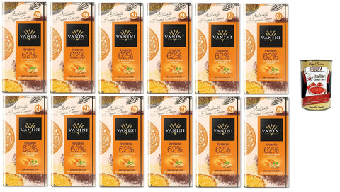 Vanini Bagua Vanini New Bagua Dark Chocolate 62% mit Orangenschale und Cashewnüssen 100gr 12x Original italienisch